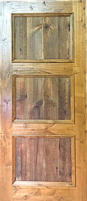 Knotty Alder - 3 panel - Barn wood - Finished