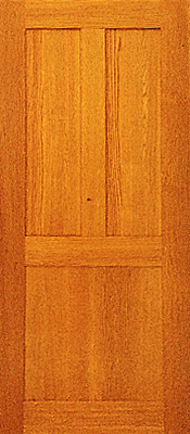 Oak - Qtr sawn - 3 panel -Wire Brush - Finished